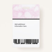 Benutzerdefinierter Mitarbeiter - Foto, Logo, Bar  Ausweis (Rückseite)