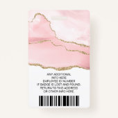 Benutzerdefinierter Mitarbeiter, Foto, Logo Name A Ausweis (Rückseite)