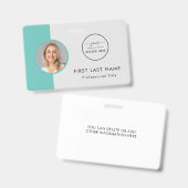 Benutzerdefinierter Mitarbeiter - Foto, Logo, Name Ausweis (Vorder- & Rückseite)