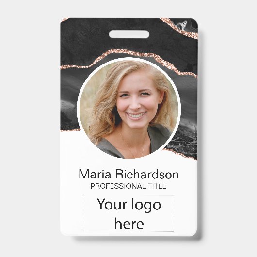 Benutzerdefinierter Mitarbeiter, Foto, Logo, Name  Ausweis (Vorderseite)