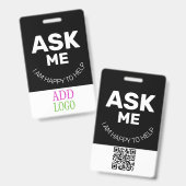 Benutzerdefinierter Mitarbeiter - Foto-Pass- Name- Ausweis (Vorder- & Rückseite)