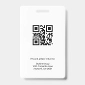 Benutzerdefinierter Mitarbeiter-Foto-QR-Code-ID-Na Ausweis (Rückseite)