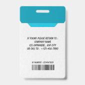 Benutzerdefinierter Mitarbeiter-ID-Ausweis mit Fot Ausweis (Rückseite)