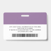 Benutzerdefinierter Mitarbeiter - Logo, Foto, Stri Ausweis (Rückseite)