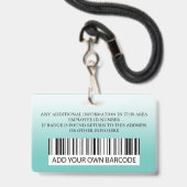 Benutzerdefinierter Mitarbeiter, Logo-Name-Abzeich Ausweis (Rückseite mit Lanyard)