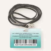 Benutzerdefinierter Mitarbeiter, Logo-Name-Abzeich Ausweis (Rückseite mit Schlüsselband)