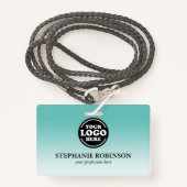 Benutzerdefinierter Mitarbeiter, Logo-Name-Abzeich Ausweis (Vorderseite mit Schlüsselband)