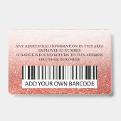 Benutzerdefinierter Mitarbeiter, Logo-Name-Abzeich Ausweis (Rückseite)