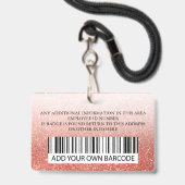 Benutzerdefinierter Mitarbeiter, Logo-Name-Abzeich Ausweis (Rückseite mit Lanyard)