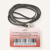 Benutzerdefinierter Mitarbeiter, Logo-Name-Abzeich Ausweis (Rückseite mit Schlüsselband)