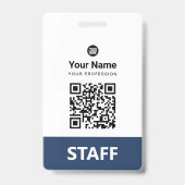 Benutzerdefinierter Mitarbeiter-QR-Code, Barcode, Ausweis (Vorderseite)