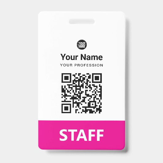 Benutzerdefinierter Mitarbeiter-QR-Code, Barcode, Ausweis (Vorderseite)