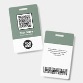 Benutzerdefinierter Mitarbeiter-Qr-Code-Barcode-Lo Ausweis (Vorder- & Rückseite)