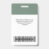 Benutzerdefinierter Mitarbeiter-Qr-Code-Barcode-Lo Ausweis (Rückseite)