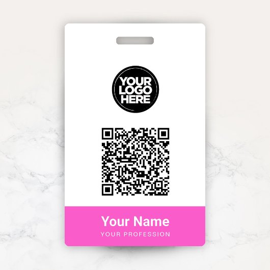 Benutzerdefinierter Mitarbeitername Firmenlogo QR- Ausweis