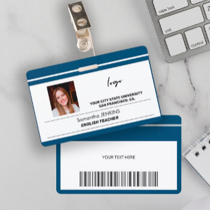 Benutzerdefinierter Mitarbeitername Foto Logo Text Ausweis
