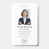 Benutzerdefinierter Mitarbeitername und Logo-Foto Ausweis (Vorderseite)