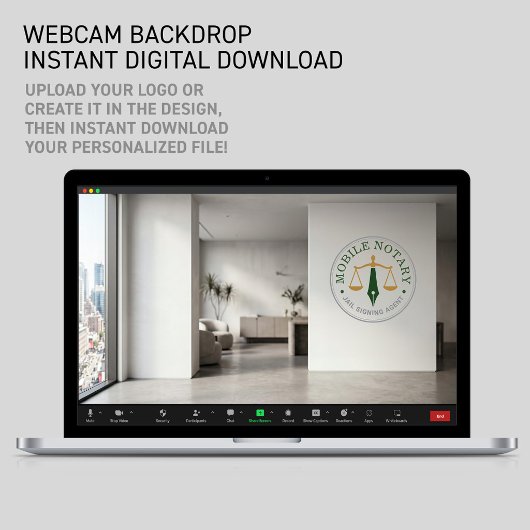 Benutzerdefinierter mobiler Notar-Zoom-Office-Down Poster