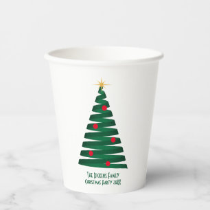 Benutzerdefinierter "Mod"-Grafik-Weihnachtsbaum-Pa Pappbecher