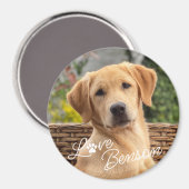 Benutzerdefinierter moderner Bildtext Liebe Paw He Magnet (Vorderseite/Rückseite)