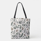Benutzerdefinierter moderner botanischer Alltagsst Tasche (Rückseite)
