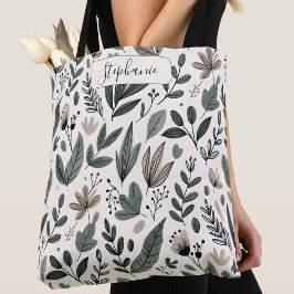Benutzerdefinierter moderner botanischer Alltagsst Tasche