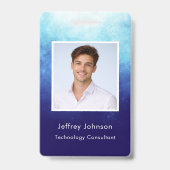 Benutzerdefinierter moderner einzigartiger blauer ausweis (Vorderseite)