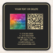 Benutzerdefinierter moderner, eleganter Template B Rechteckiger Pappuntersetzer (Vorderseite)