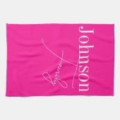 Benutzerdefinierter moderner Familienname Geschirrtuch (Horizontal)