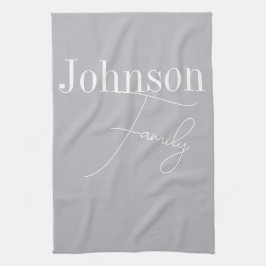 Benutzerdefinierter moderner Familienname Geschirrtuch