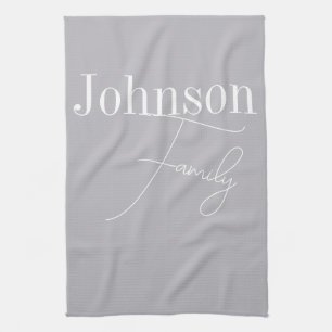Benutzerdefinierter moderner Familienname Geschirrtuch