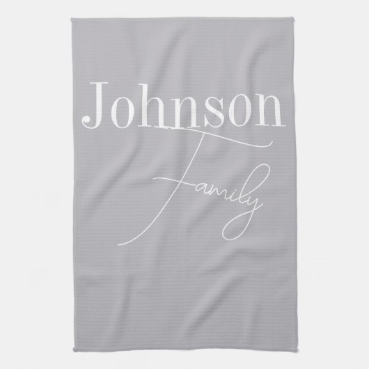 Benutzerdefinierter moderner Familienname Geschirrtuch (Vertikal)