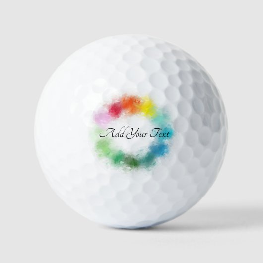 Benutzerdefinierter, moderner Farbvortrag Handgesc Golfball (Vorderseite)
