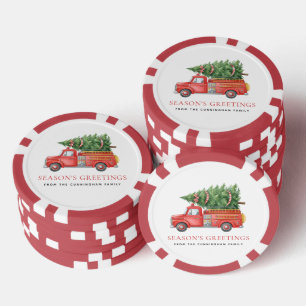 Benutzerdefinierter moderner Feuerwehrmann Weihnac Pokerchips