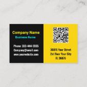 Benutzerdefinierter moderner Firmenname (qr-Code) Visitenkarte (Rückseite)