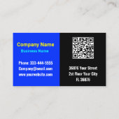 Benutzerdefinierter moderner Firmenname (qr-Code)  Visitenkarte (Rückseite)