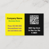 Benutzerdefinierter moderner Firmenname (qrCode) s Visitenkarte (Rückseite)