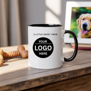 Benutzerdefinierter moderner Geschäftslogo-Branded Zweifarbige Tasse