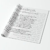 Benutzerdefinierter moderner handgeschriebener Tex Geschenkpapier (Ungerollt)