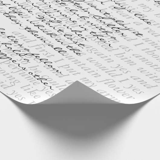 Benutzerdefinierter moderner handgeschriebener Tex Geschenkpapier (Ecke)