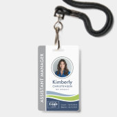 Benutzerdefinierter moderner Mitarbeiter-Ausweis m Ausweis (Vorderseite mit Lanyard)