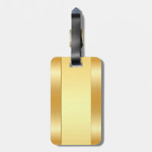 Benutzerdefinierter moderner Monogram Name Gold Lo Gepäckanhänger (Rückseite vertikal)