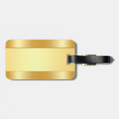 Benutzerdefinierter moderner Monogram Name Gold Lo Gepäckanhänger (Rückseite horizontal)