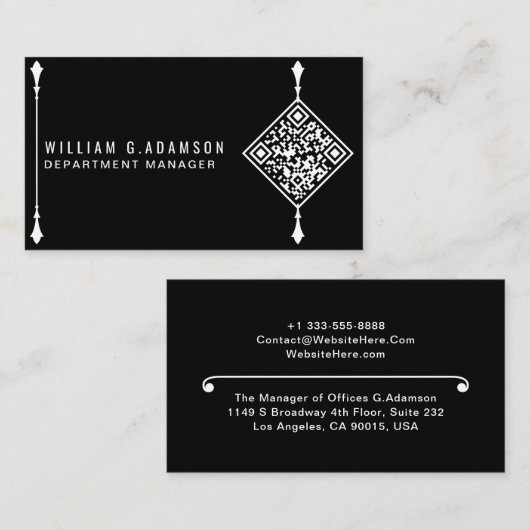 Benutzerdefinierter moderner QR-Code | Berufliches Visitenkarte (Vorne/Hinten)