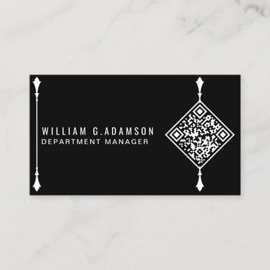 Benutzerdefinierter moderner QR-Code | Berufliches Visitenkarte (Vorderseite)