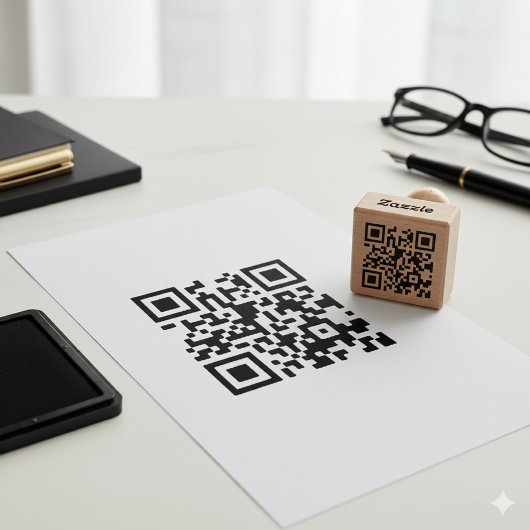 Benutzerdefinierter moderner QR-Code Selbstfärbest Permastempel