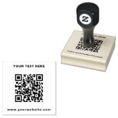Benutzerdefinierter, moderner QR-Code und Text Gummistempel (Stempel)