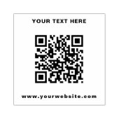 Benutzerdefinierter, moderner QR-Code und Text Gummistempel (Prägung)