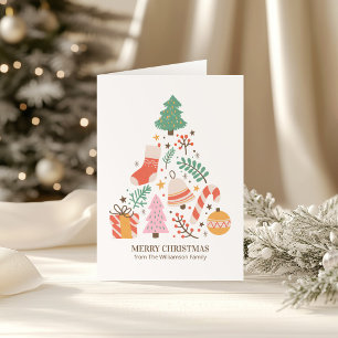 Benutzerdefinierter moderner skurriler Weihnachtsb Feiertagskarte