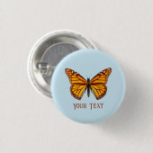 Benutzerdefinierter Monarchfalter Button (Vorne & Hinten)